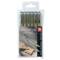 Sakura • pigma micron set zwart 6stuks