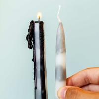 Druipkaars (set van 2) - Zwart