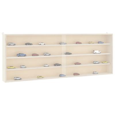 Houten verzamelvitrine met deuren 100x8,5x37 cm