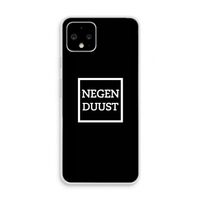 Negenduust black: Pixel 4 Transparant Hoesje