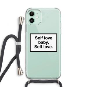 Self love: iPhone 11 Transparant Hoesje met koord