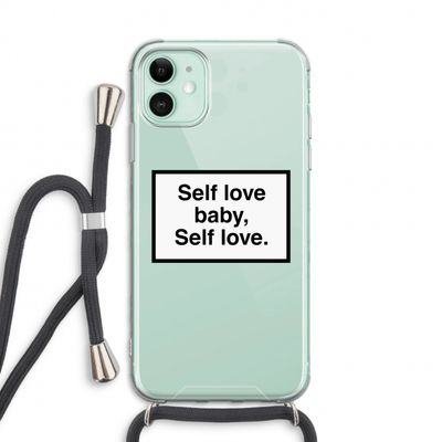Self love: iPhone 11 Transparant Hoesje met koord