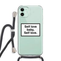 Self love: iPhone 11 Transparant Hoesje met koord