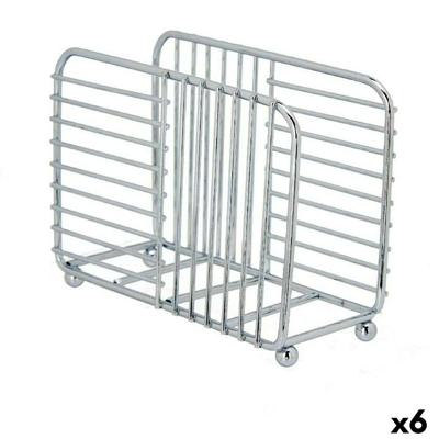 Servethouder Kinvara CN-W7728-4 CHROME CN-W7728-4 CHROME Zilverkleurig Zilver Metaal 14,5 x 11,5 x 6,5 cm (6 Stuks)