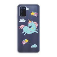 Vliegende eenhoorn: Samsung Galaxy A03s Transparant Hoesje