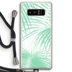 Palmbladeren: Samsung Galaxy Note 8 Transparant Hoesje met koord