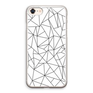Geometrische lijnen zwart: iPhone 8 Transparant Hoesje