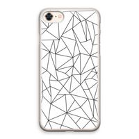 Geometrische lijnen zwart: iPhone 8 Transparant Hoesje
