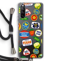 Fruitsticker: Sony Sony Xperia 10 III Transparant Hoesje met koord Fruitsticker: Sony Sony Xperia 10 III Transparant Hoesje met koord