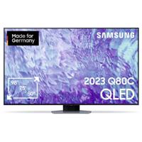 Samsung QLED 4K Q80C QLED-TV 138 cm 55 inch Energielabel G (A - G) CI+*, DVB-C, DVB-S2, DVB-T2, QLED, Smart TV, UHD, WiFi Carbon, Zilver