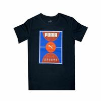 T-Shirt met Korte Mouwen voor kinderen Puma Bppo Basket Blank Ba Zwart - Maat: 15-16 Jaar