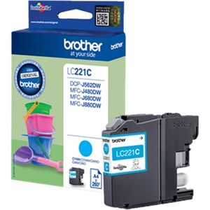 Brother LC-221C inktcartridge 1 stuk(s) Origineel Cyaan