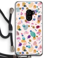 Terrazzo Memphis Pink: Xiaomi Mi Mix 2 Transparant Hoesje met koord