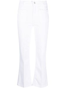 LIU JO pantalon court à coupe évasée - Blanc