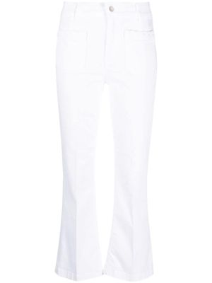 LIU JO pantalon court à coupe évasée - Blanc