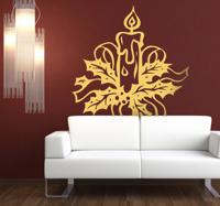 Sticker kerst kaars