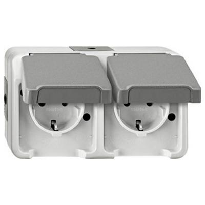 Merten MEG2321-8029 Wandcontactdoos dubbel Compleet 1 stuk(s)