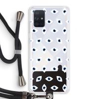Eyes pattern: Samsung Galaxy A71 Transparant Hoesje met koord