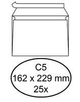 Envelop Quantore bank C5 162x229mm zelfklevend wit 25stuks