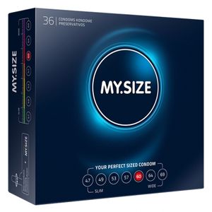 my size - natural latex condom 60 width 36 st.