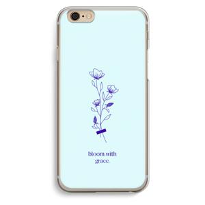 Bloom with grace: iPhone 6 / 6S Transparant Hoesje