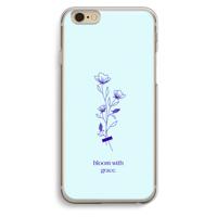 Bloom with grace: iPhone 6 / 6S Transparant Hoesje