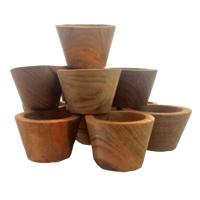 Papoose Toys Small Bowls Natural/12pc - thumbnail