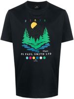 PS Paul Smith t-shirt en coton à imprimé graphique - Bleu