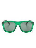 Gucci Eyewear lunettes de soleil oversize à plaque logo - Vert