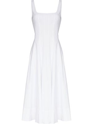 STAUD robe sans manches à encolure ronde - Blanc