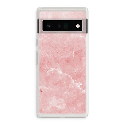 Roze marmer: Google Pixel 6 Pro Transparant Hoesje
