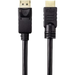 Renkforce RF-4581868 DisplayPort-kabel DisplayPort / HDMI Adapterkabel DisplayPort-stekker, HDMI-A-stekker 7.50 m Zwart