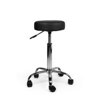 Tabouret kruk Office standaard met gasveer harde wielen zw