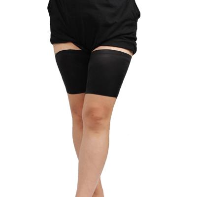 Outdoor sporten siliconen antislip-huid bescherming knie Pads sport kalf Stretch ondersteuning dij been Sets grootte: 52-60cm (zwart)
