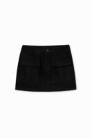 Korte slim fit rok - BLACK - M - thumbnail