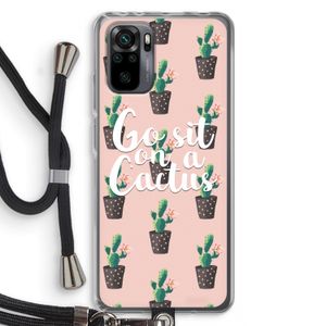 Cactus quote: Xiaomi Redmi Note 10 Pro Transparant Hoesje met koord