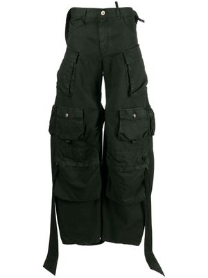 The Attico pantalon cargo Fern à taille basse - Vert