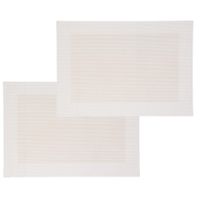 Set van 6x stuks placemats wit/ivoor texaline 50 x 35 cm