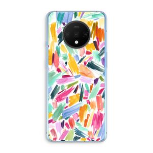 Watercolor Brushstrokes: OnePlus 7T Transparant Hoesje