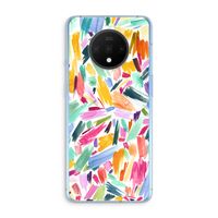 Watercolor Brushstrokes: OnePlus 7T Transparant Hoesje
