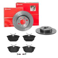 Remmenset, remschijf BREMBO, Remschijftype: Geperforeerd, Inbouwplaats: Achteras: , u.a. für Alfa Romeo, Fiat, Lancia