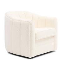 Rivièra Maison Draaifauteuil 'St. Lewis' Chenille, kleur Ivory White