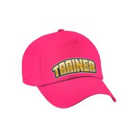 Cadeau pet/cap voor volwassenen - trainer - roze/goud - geweldige coach - sport