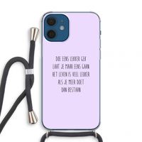 Gek: iPhone 12 mini Transparant Hoesje met koord - thumbnail