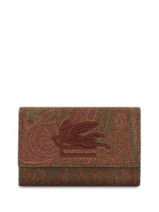 ETRO porte-clés à motif Pegaso en jacquard - Marron