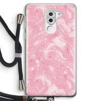Abstract Painting Pink: Honor 6X Transparant Hoesje met koord