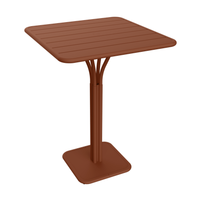 Fermob Luxembourg tuintafel hoog 80x80 cm Red Ochre