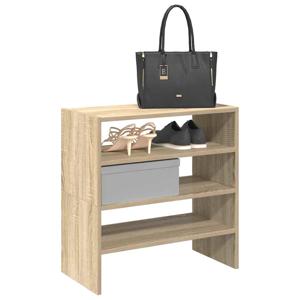 VidaXL Schoenenrekken 2 st stapelbaar 60x30x30,5 cm sonoma eikenkleur