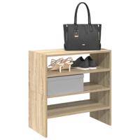 VidaXL Schoenenrekken 2 st stapelbaar 60x30x30,5 cm sonoma eikenkleur