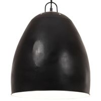 The Living Store Hanglamp - Zwart ijzer met coating - 42 x 52 cm (ø x H) - E27 fitting - Max 25W - thumbnail